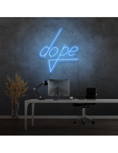 "DOPE" - Signe en néon LED en linge