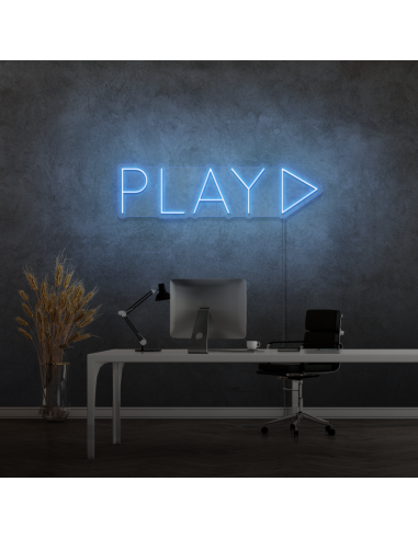 "PLAY" - Signe en néon LED JUSQU'A -70%! 