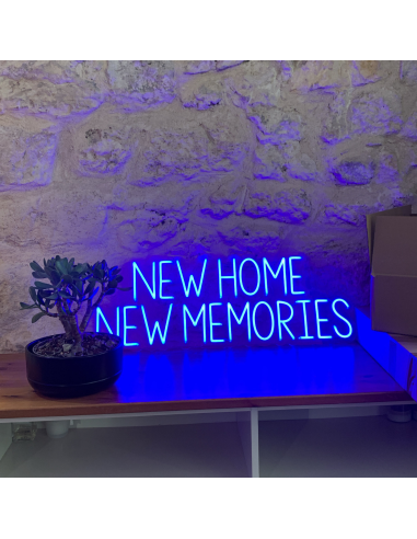 'NEW HOME NEW MEMORIES" - Signe en néon LED 50-70% off 