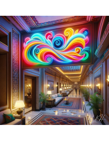 'Abstract Wave' - LED neon sign Le MVP de beaucoup