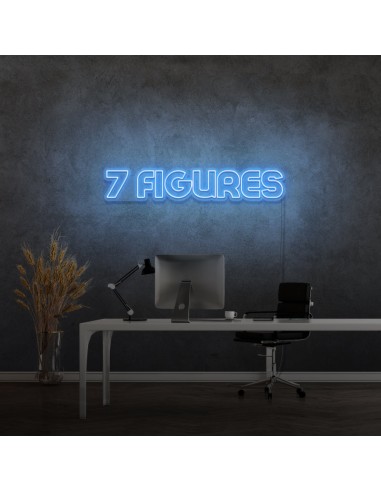 '7 FIGURES' - signe en néon LED 2024